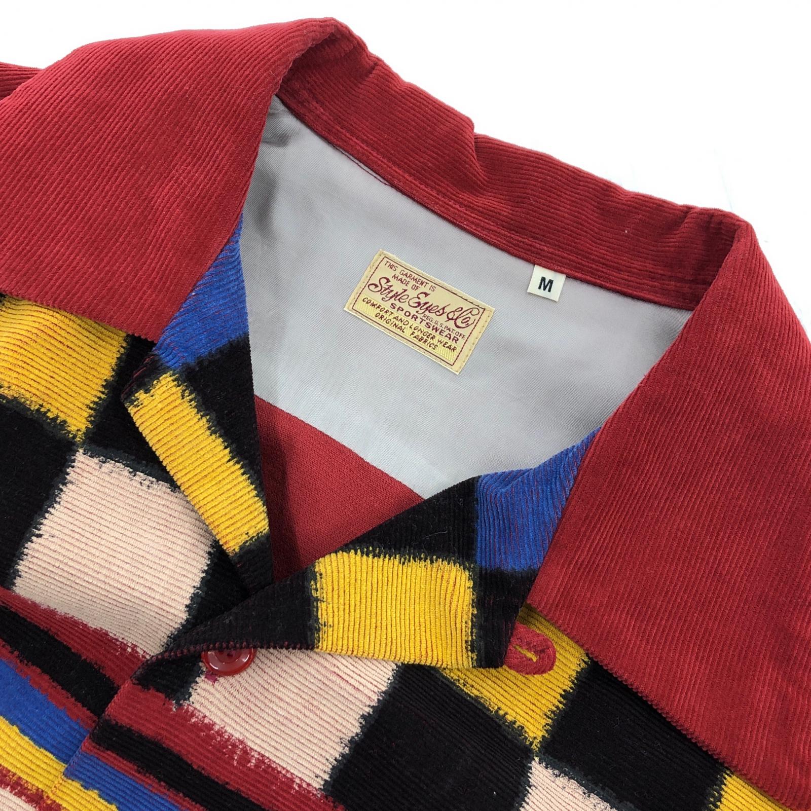 長袖シャツ STYLE EYES 1950s STYLE SPORTS SHIRT(M) M レッド