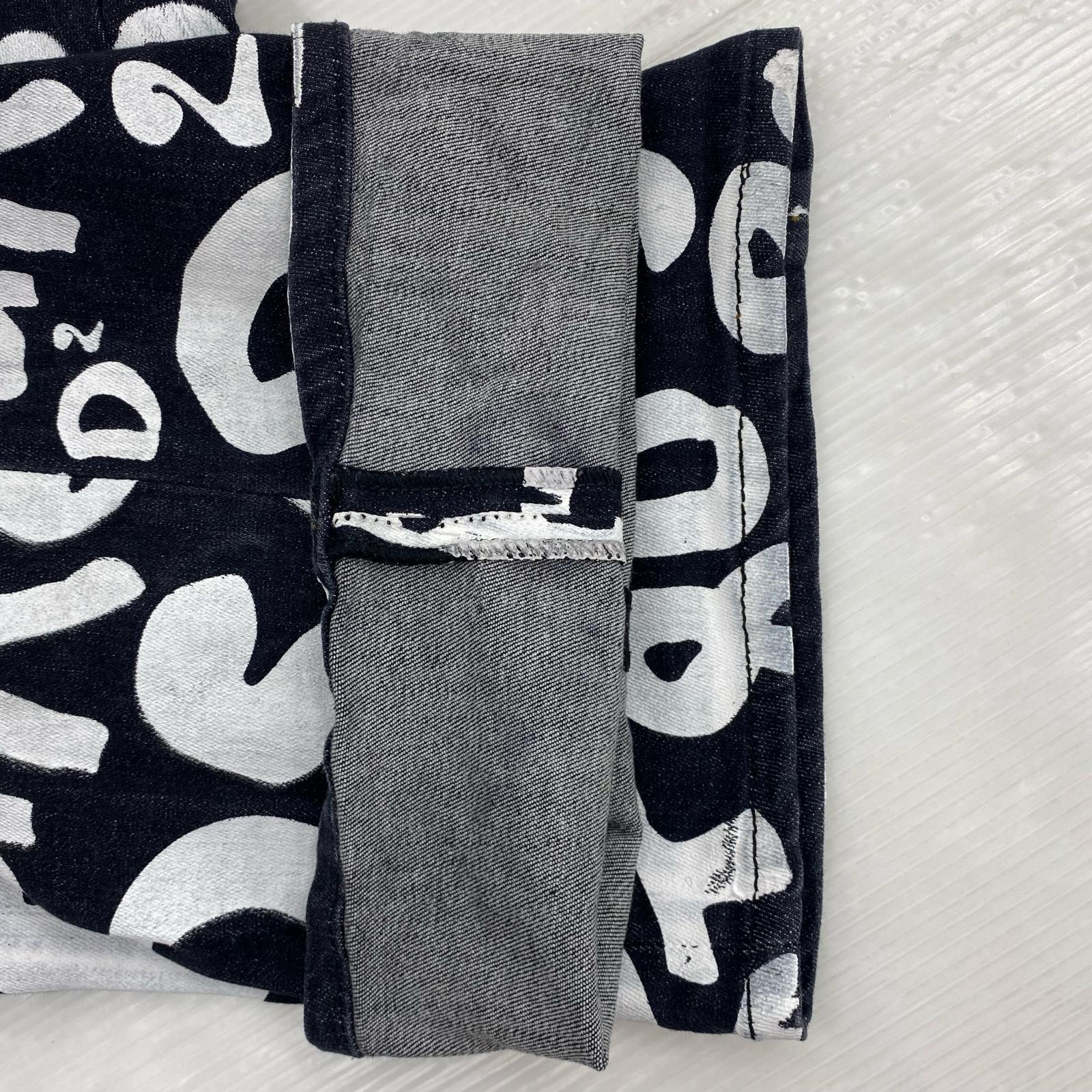 デニムパンツ ROADIE JEAN ペイント w30 38 ブラック