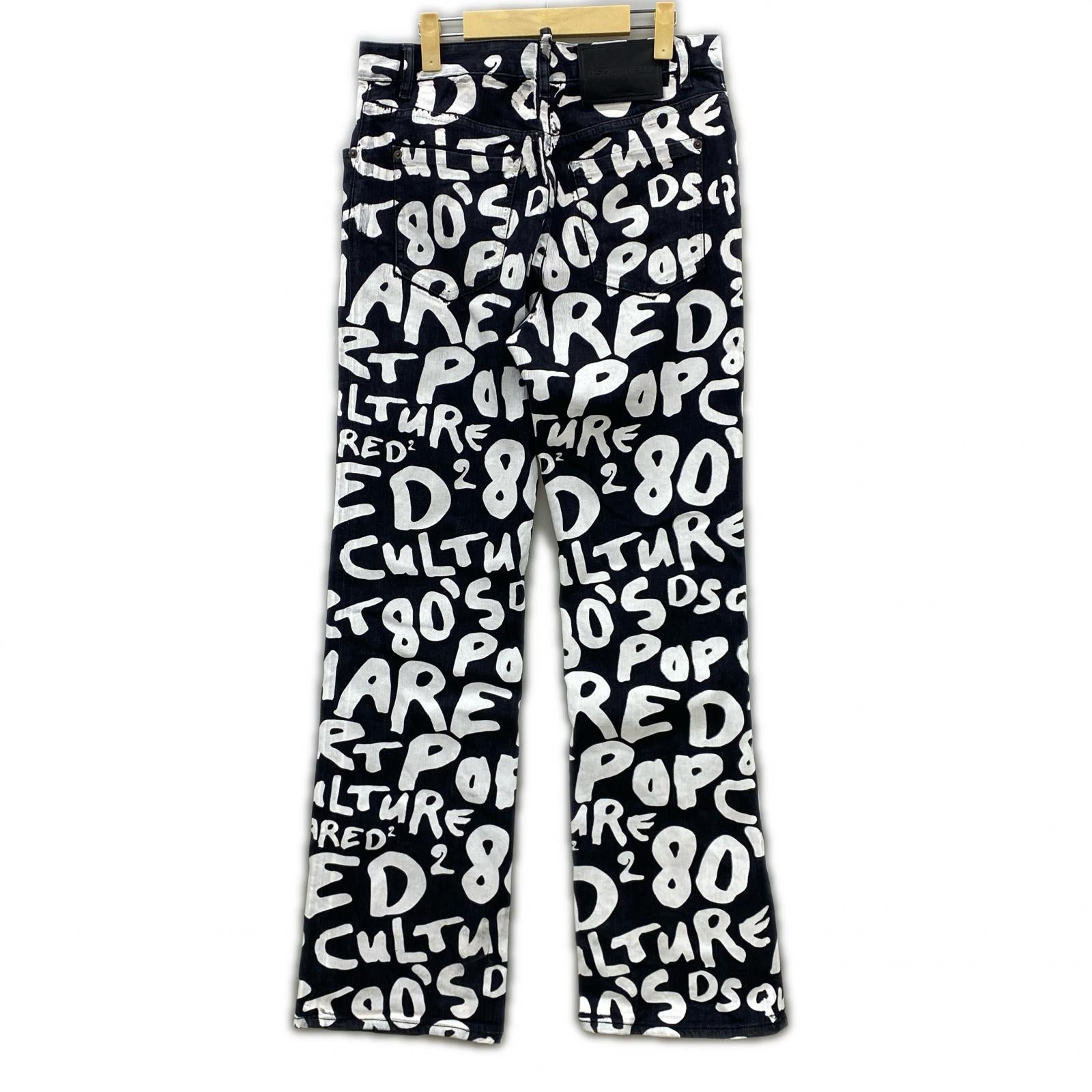 デニムパンツ ROADIE JEAN ペイント w30 38 ブラック