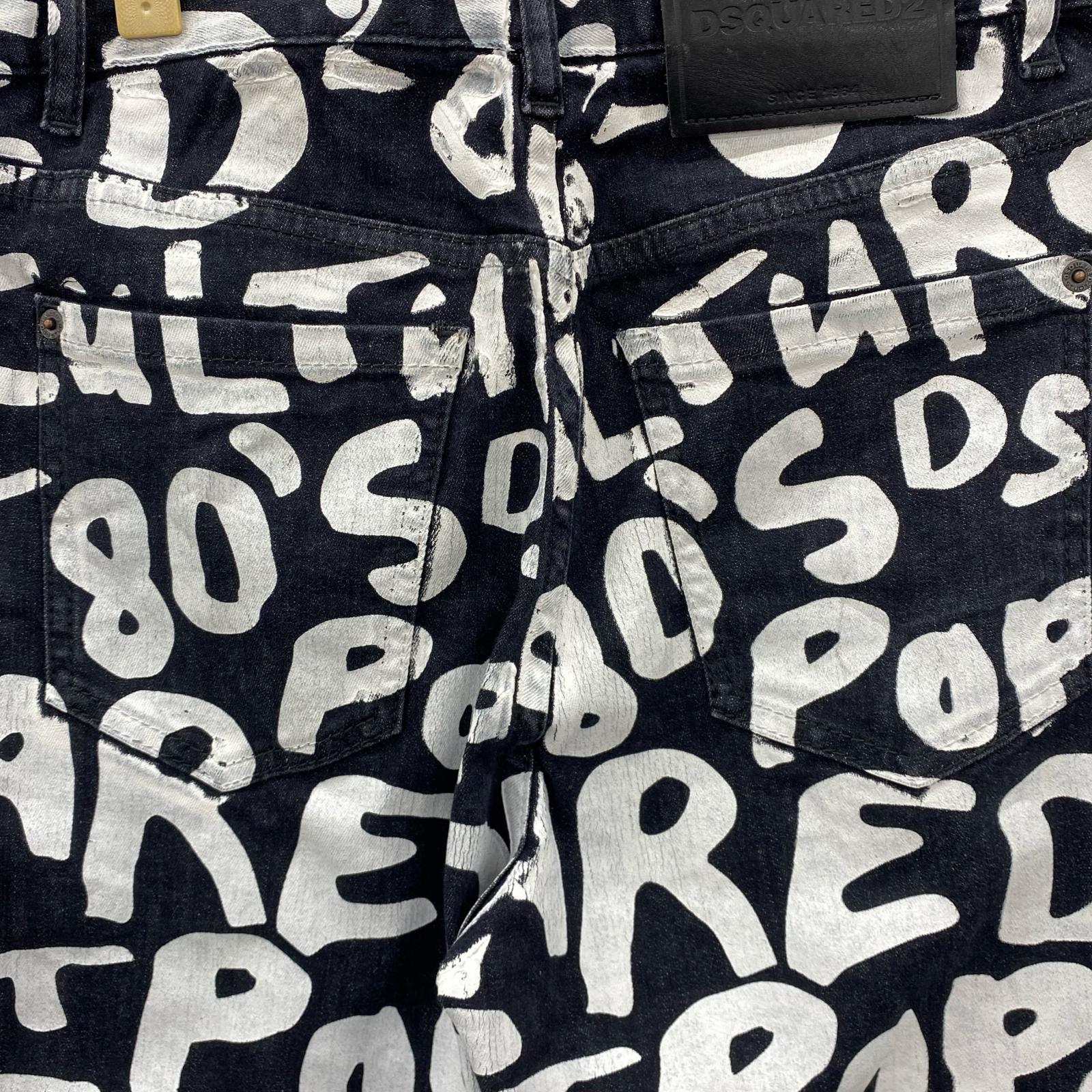 デニムパンツ ROADIE JEAN ペイント w30 38 ブラック
