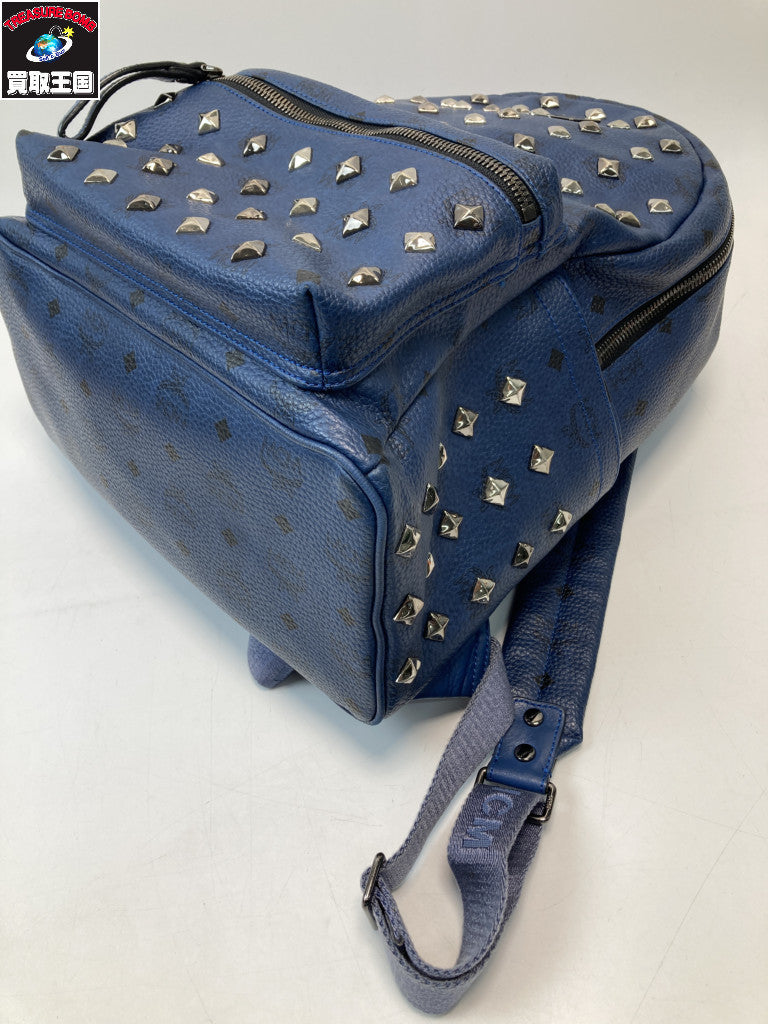 MCM スターク ヴィセトス スタッズバックパック ブルー