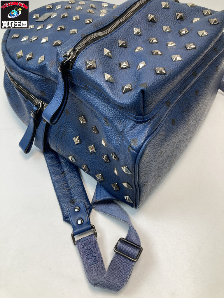 MCM スターク ヴィセトス スタッズバックパック ブルー