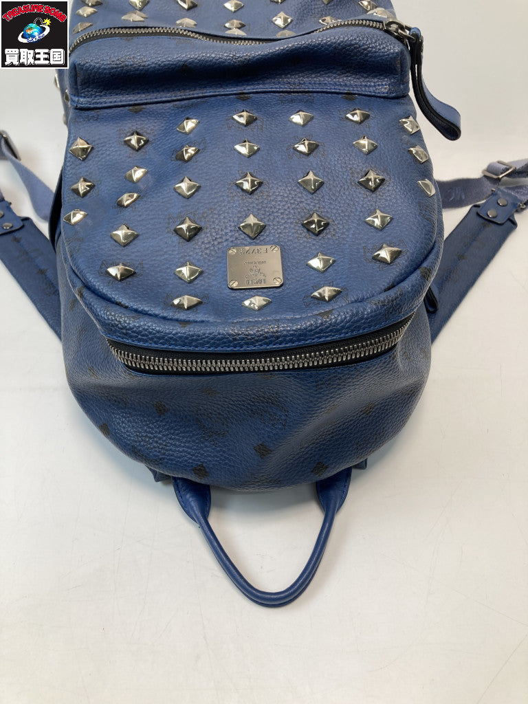 MCM スターク ヴィセトス スタッズバックパック ブルー