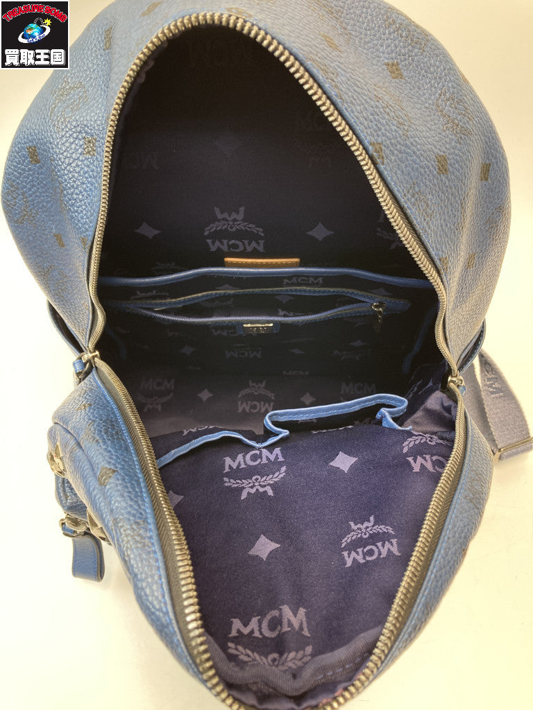 MCM スターク ヴィセトス スタッズバックパック ブルー