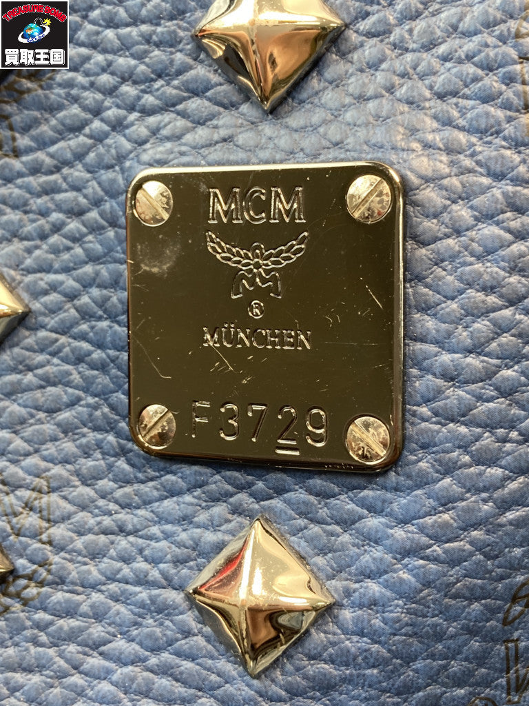 MCM スターク ヴィセトス スタッズバックパック ブルー