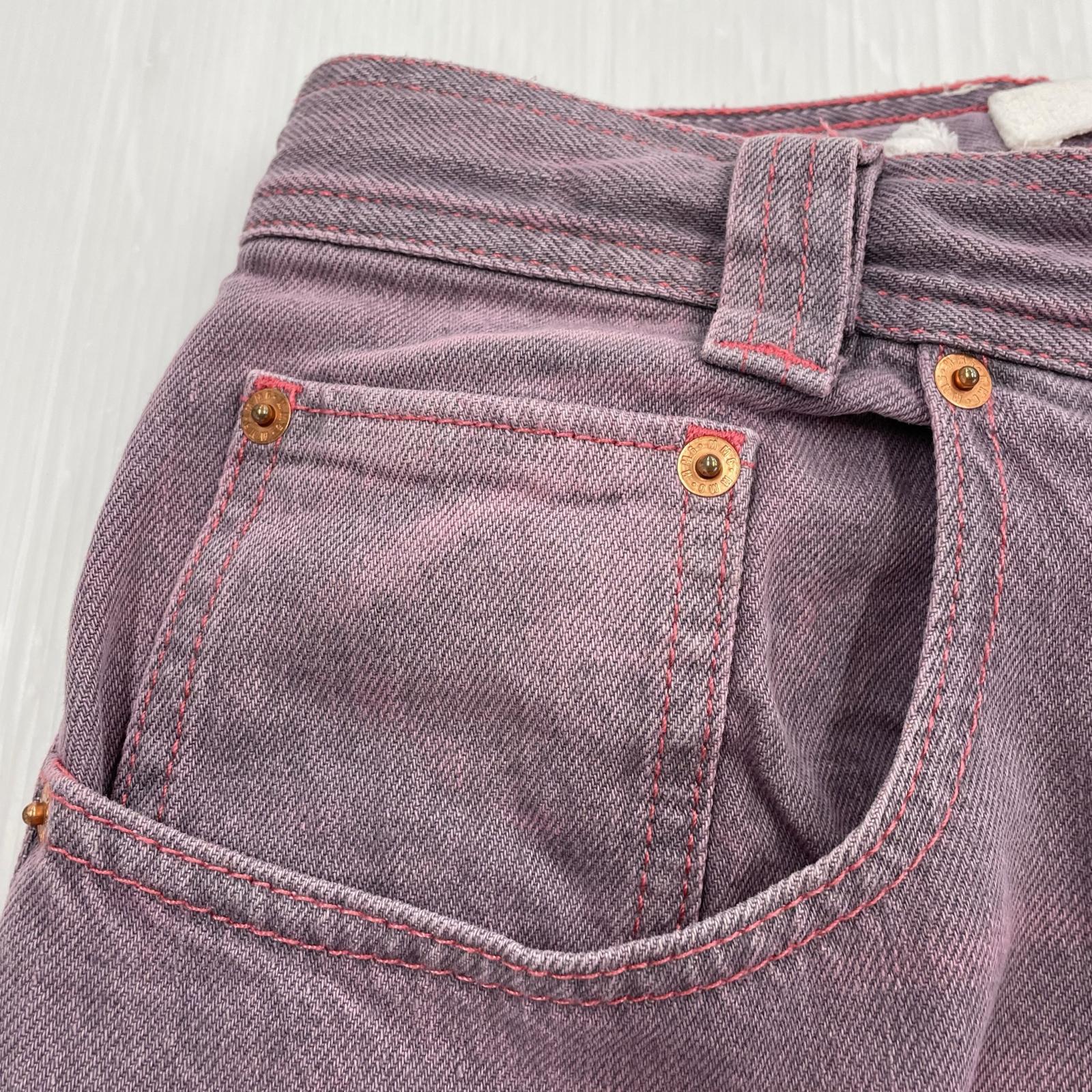デニムパンツ ウォッシュドカラーデニムパンツ PUR (31) 26 ピンク