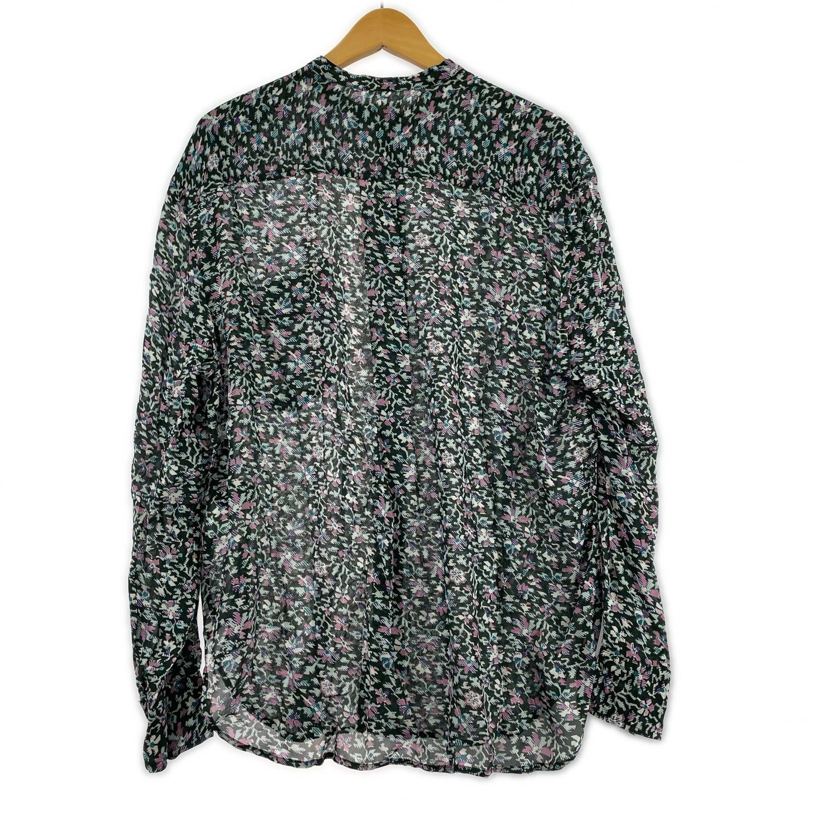 長袖シャツ シアー花柄シャツ 34
