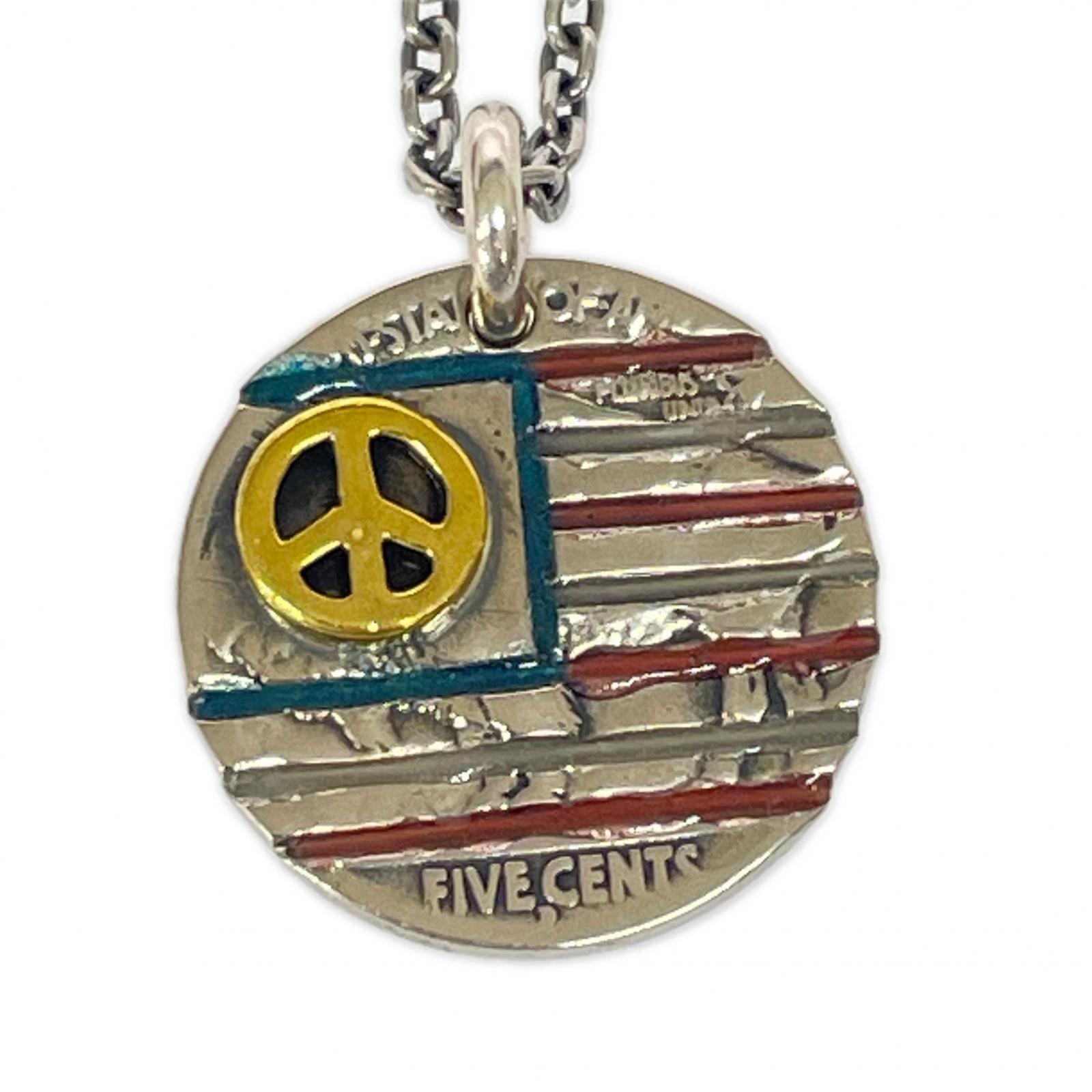 ネックレス USA コインネックレス シルバー