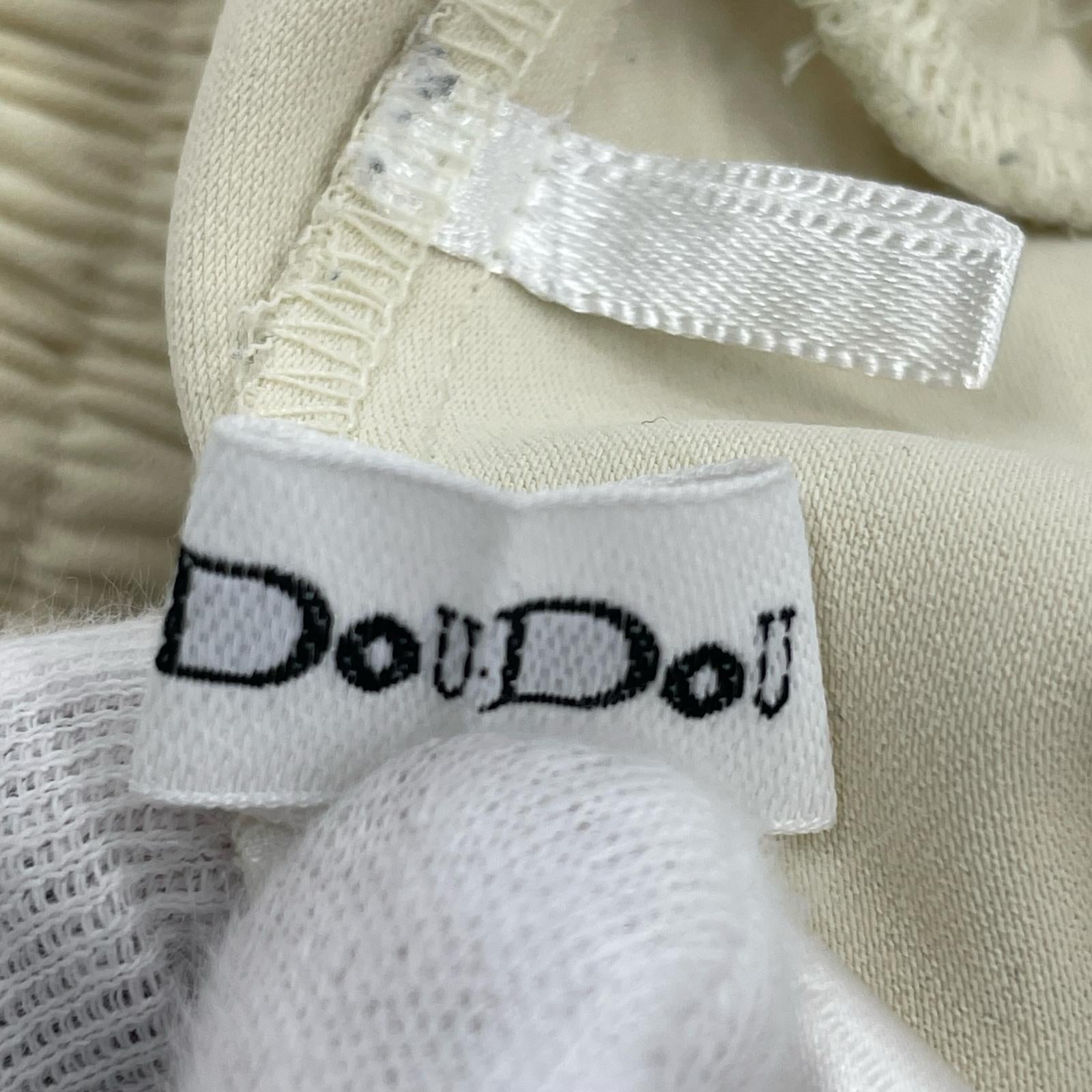 パンツ DOUDOU タックワイドパンツ 黄色 フリー