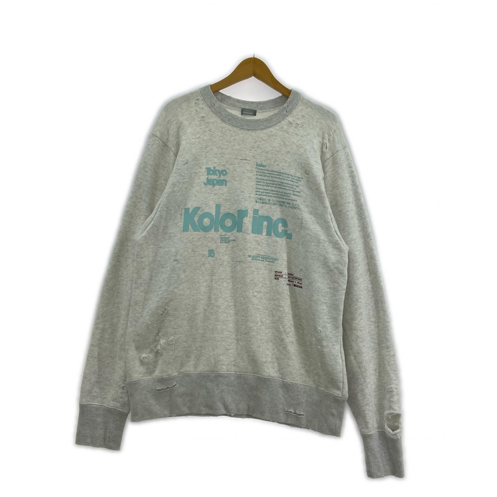 スウェット kolor inc.スウェット グレー(3) 3 グレー