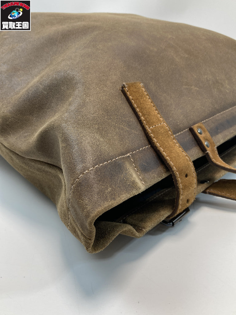 00s Leather large Tote BRW