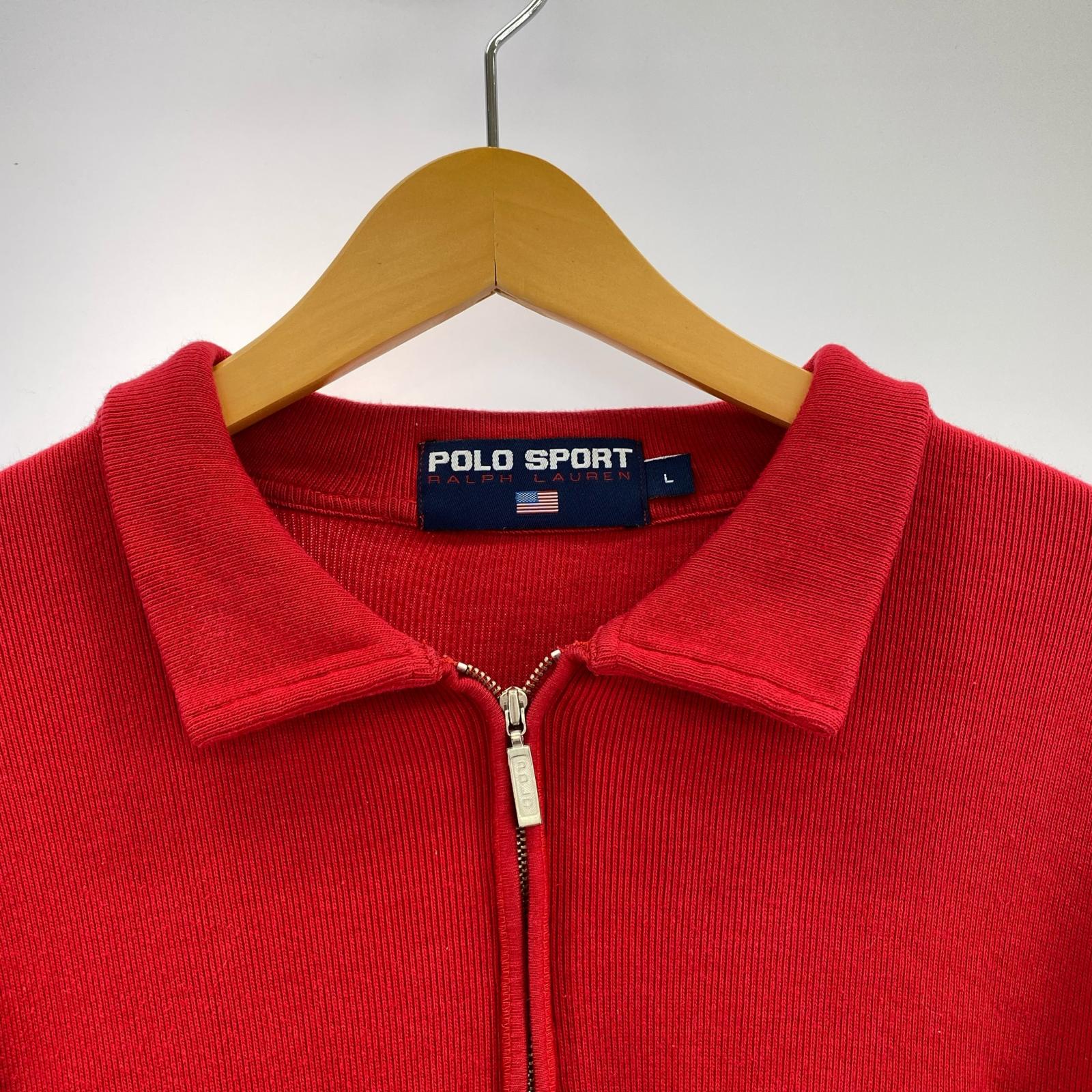 長袖Tシャツ POLO SPORT/ハーフジップ/L/RED L レッド