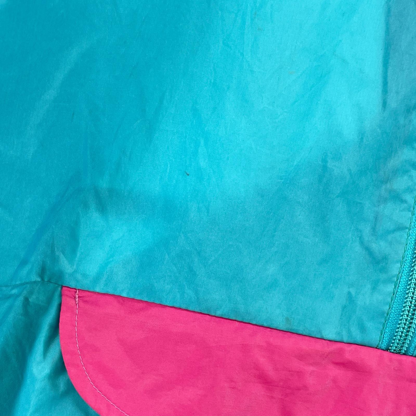 ジャケット 80-90s 万国旗タグ アノラックパーカ GRN/BLU/PPL L L ブルー