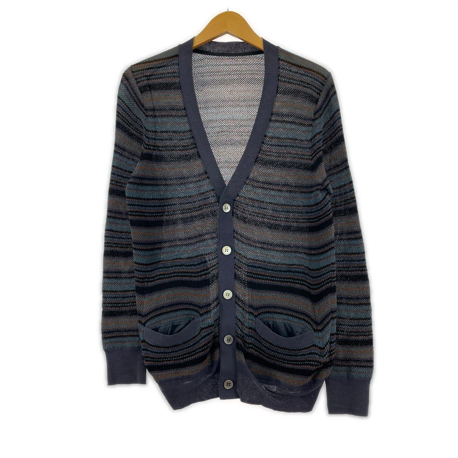 カーディガン ローゲージボーダーカーディガン PPL (2) 2 マルチカラー