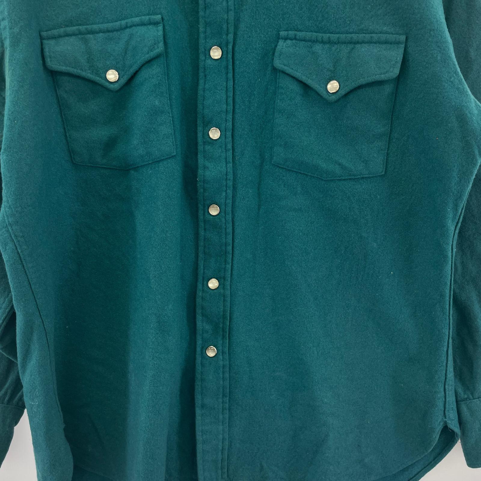 長袖シャツ 70s PENDLETON 米国製 緑 L L グリーン