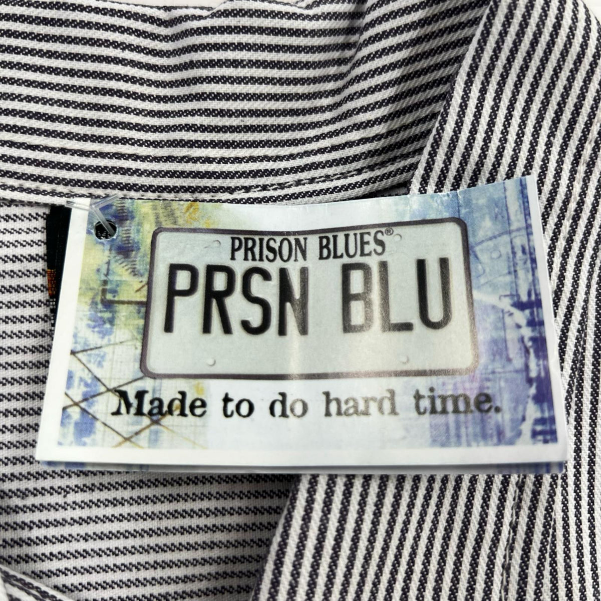 長袖シャツ PRISON BLUES ヒッコリーワークシャツ L ネイビー