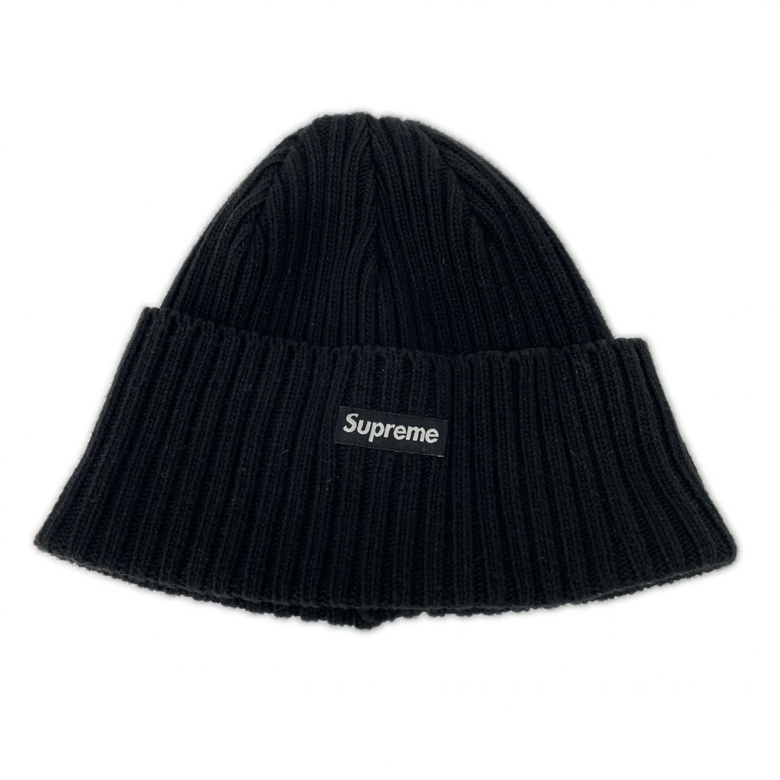ニットキャップ Ribbed Small Box Logo Beanie 黒 ブラック