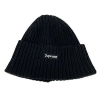 ニットキャップ Ribbed Small Box Logo Beanie 黒 ブラック
