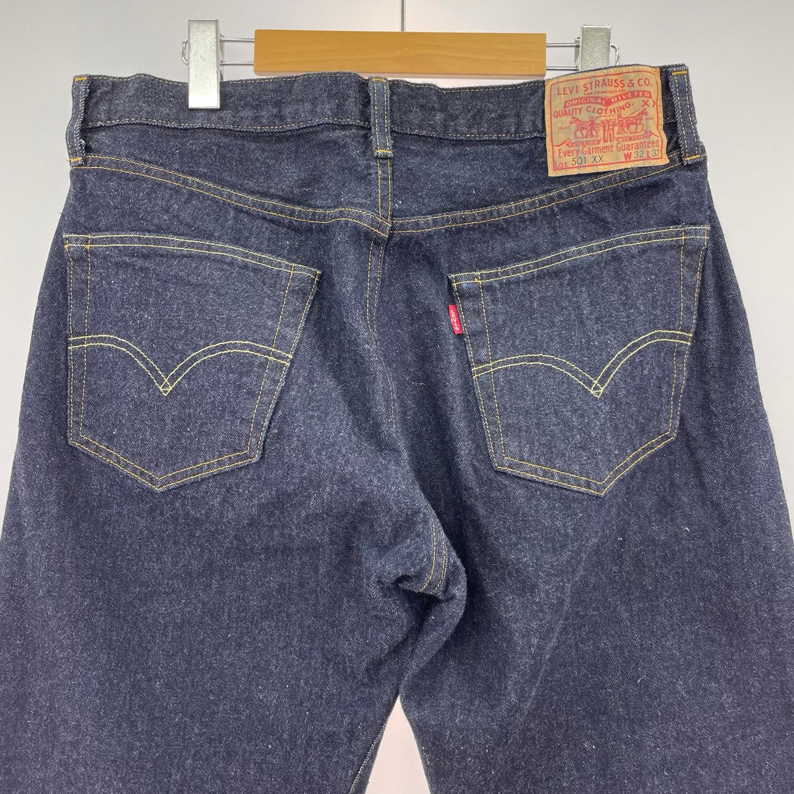 デニムパンツ 501 XX 復刻 W32 50155-0080 32 ネイビー