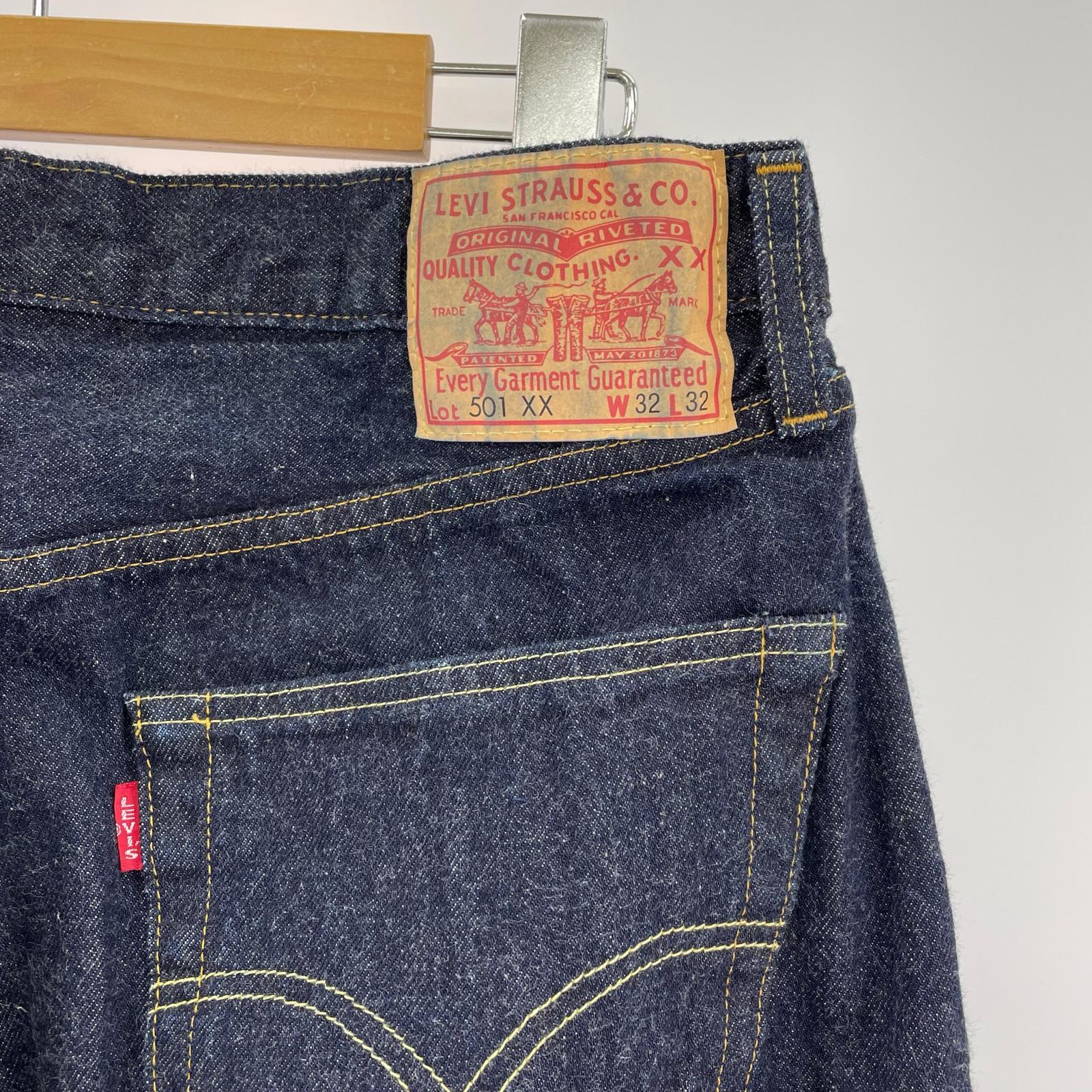 デニムパンツ 501 XX 復刻 W32 50155-0080 32 ネイビー