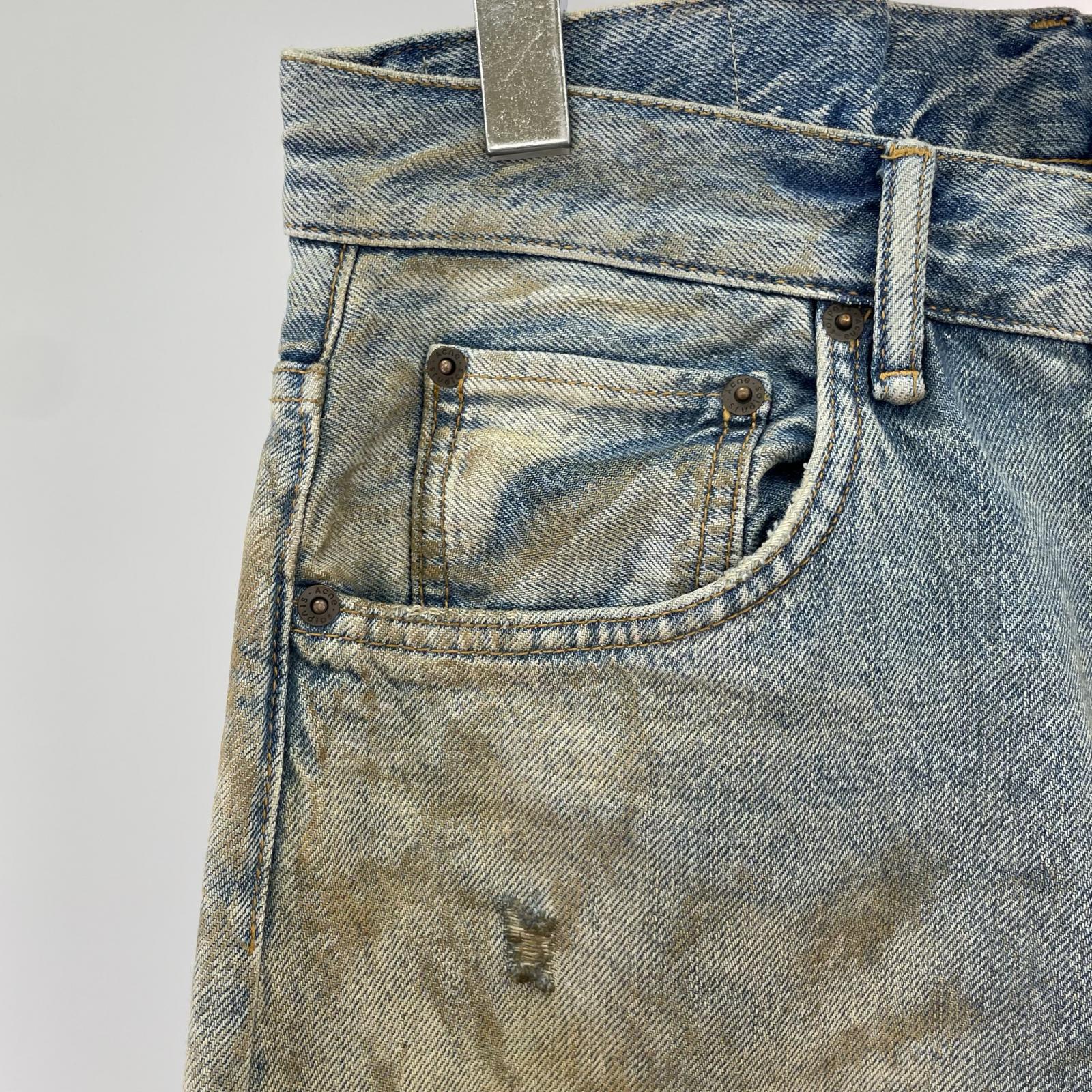 デニムパンツ 2021M PENICILLIN ダメージ加工デニム 30/30 30 ブルー