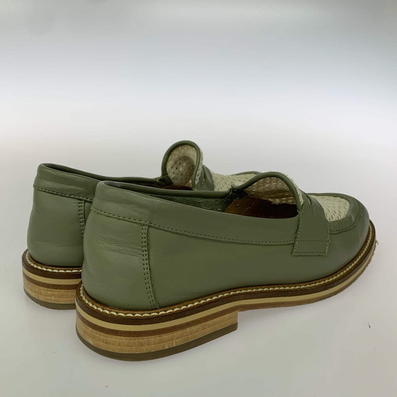 スニーカー aime leon dore Teverna Loafers カーキ
