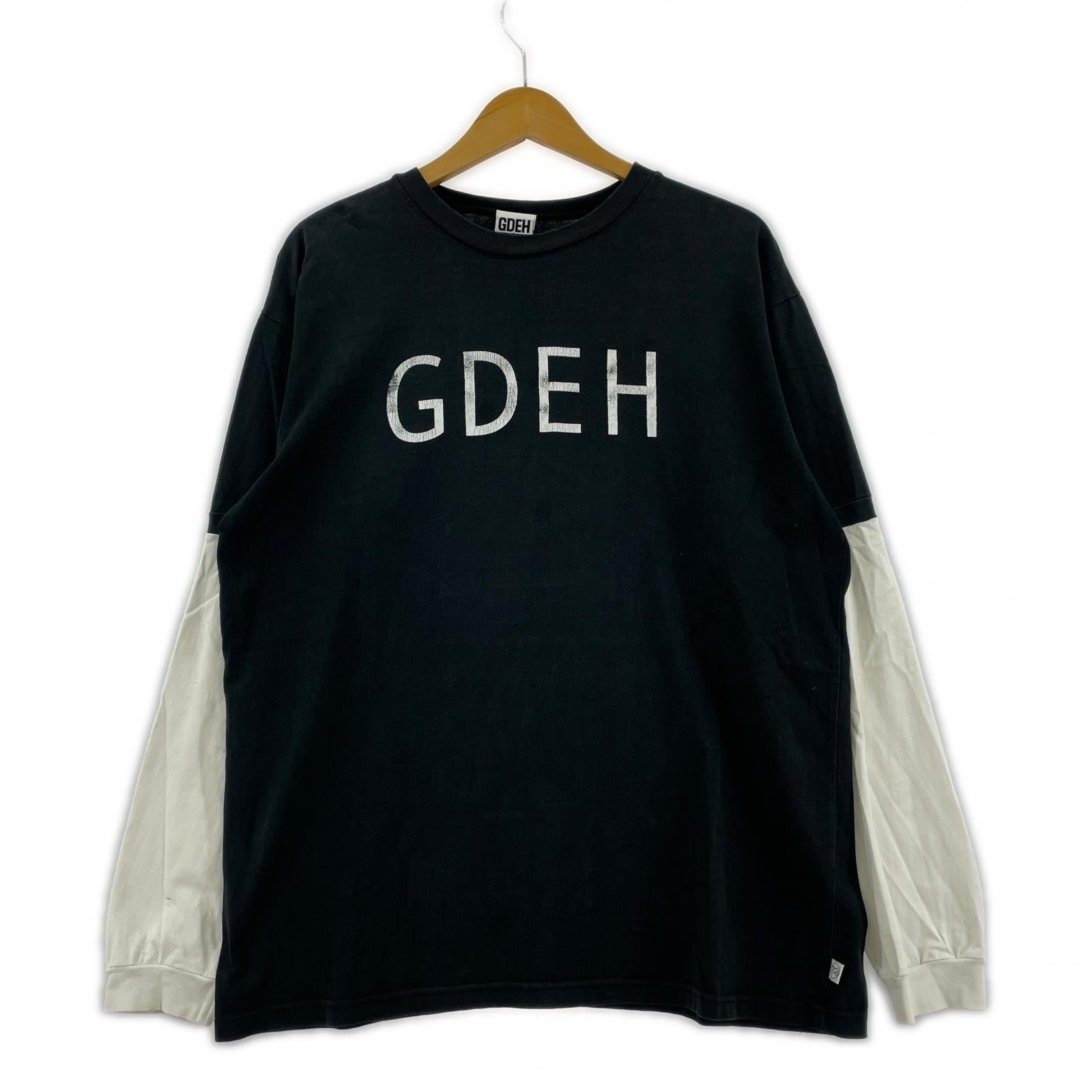 長袖Tシャツ 00s GOODENOUGH GDEHロゴ 切替し L/S TEE L ブラック
