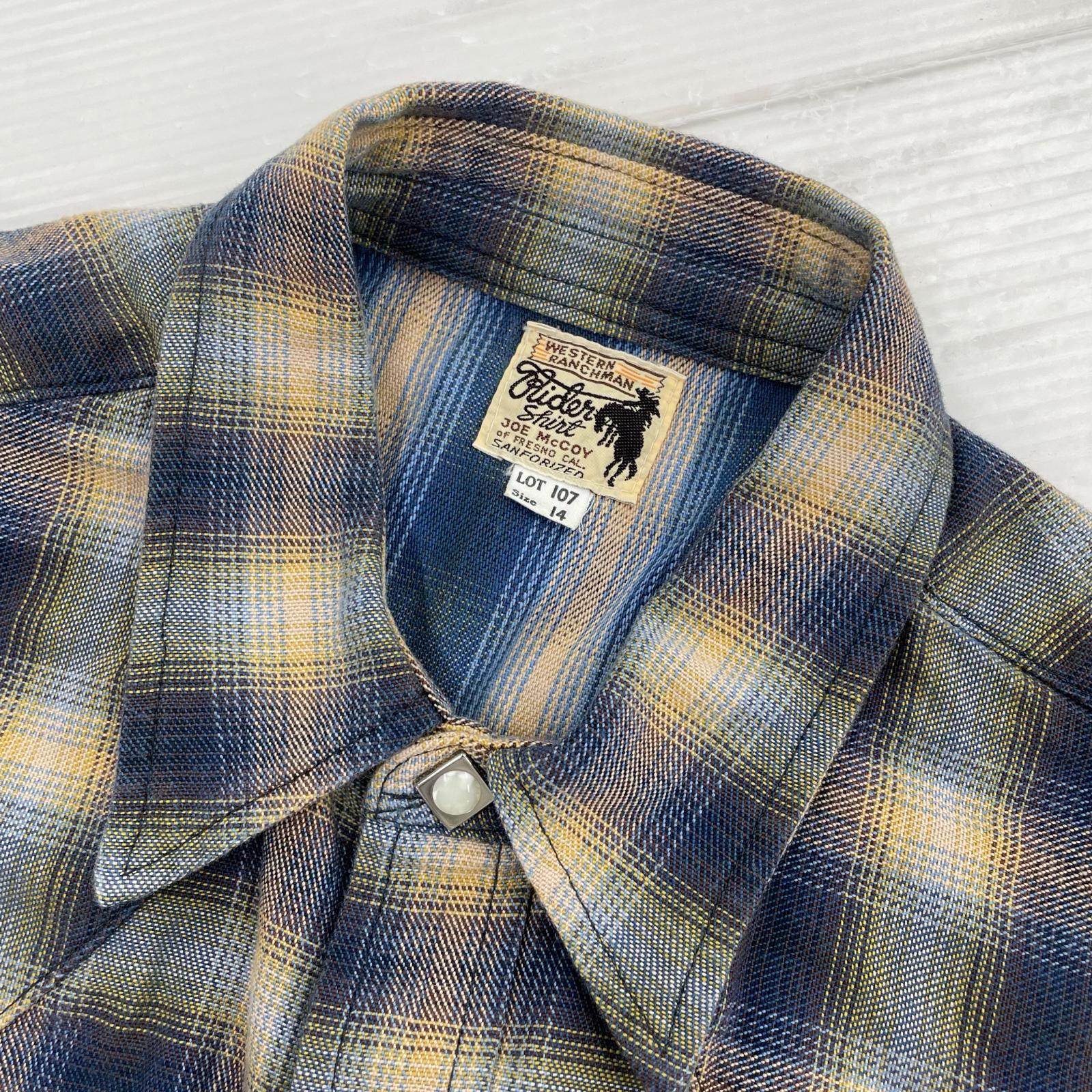 半袖シャツ S/S チェック ウエスタンシャツ SIZE:14