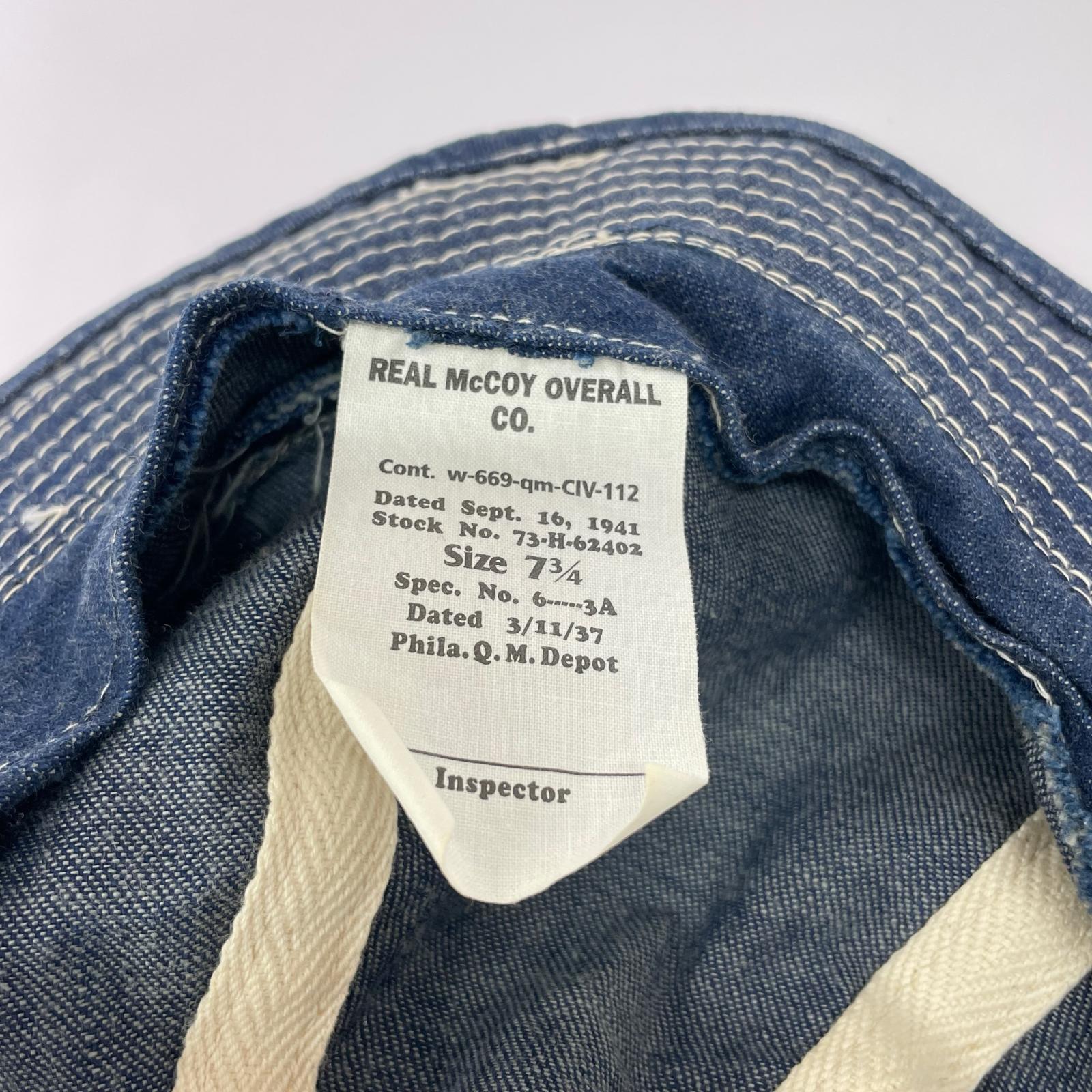 ハット DENIM ARMY HAT SIZE:7 3/4 ネイビー