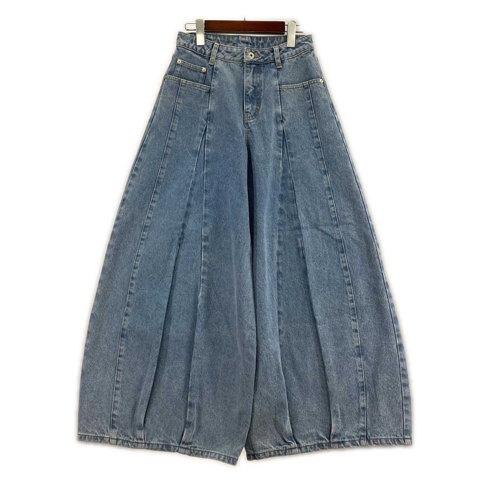 デニムパンツ プリーツバルーンデニム 1