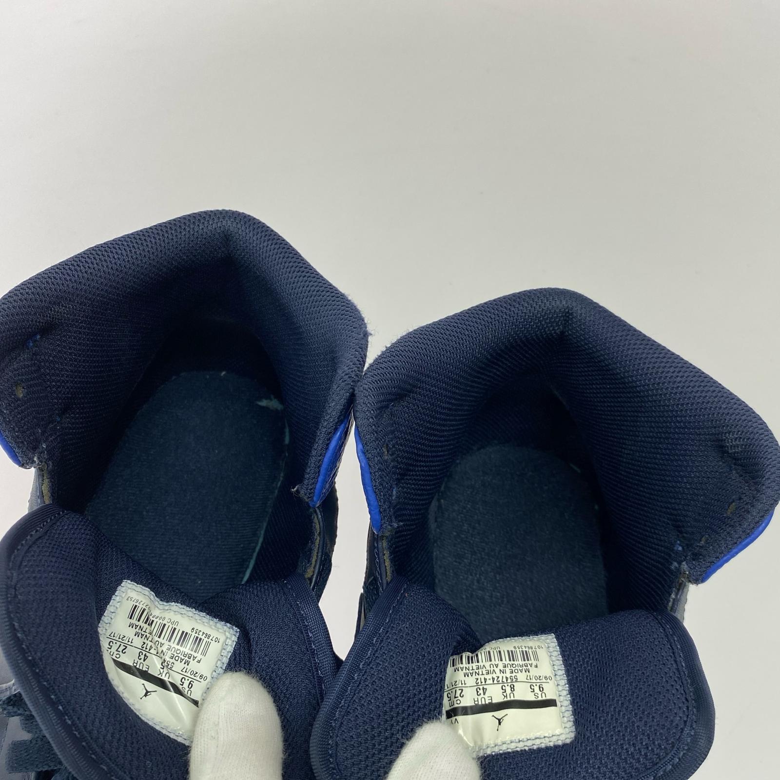 スニーカー AIR JORDAN 1 MID BLU (27.5) 27.5cm (US9 1/2 UK9 EU45) ブルー