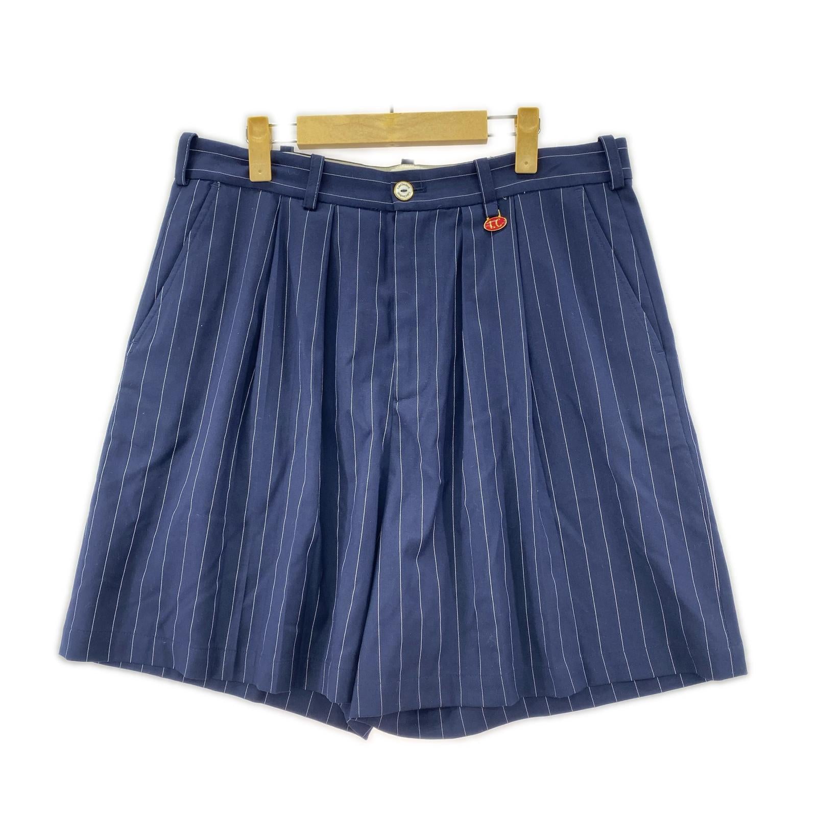 ショートパンツ Late Checkout ピンストライプショーツ M ネイビー M