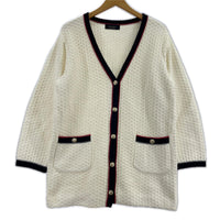 ジャケット 配色ニットジャケット 2WHT ホワイト