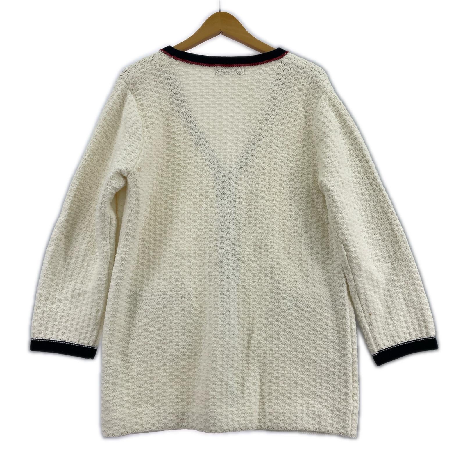 ジャケット 配色ニットジャケット 2WHT ホワイト