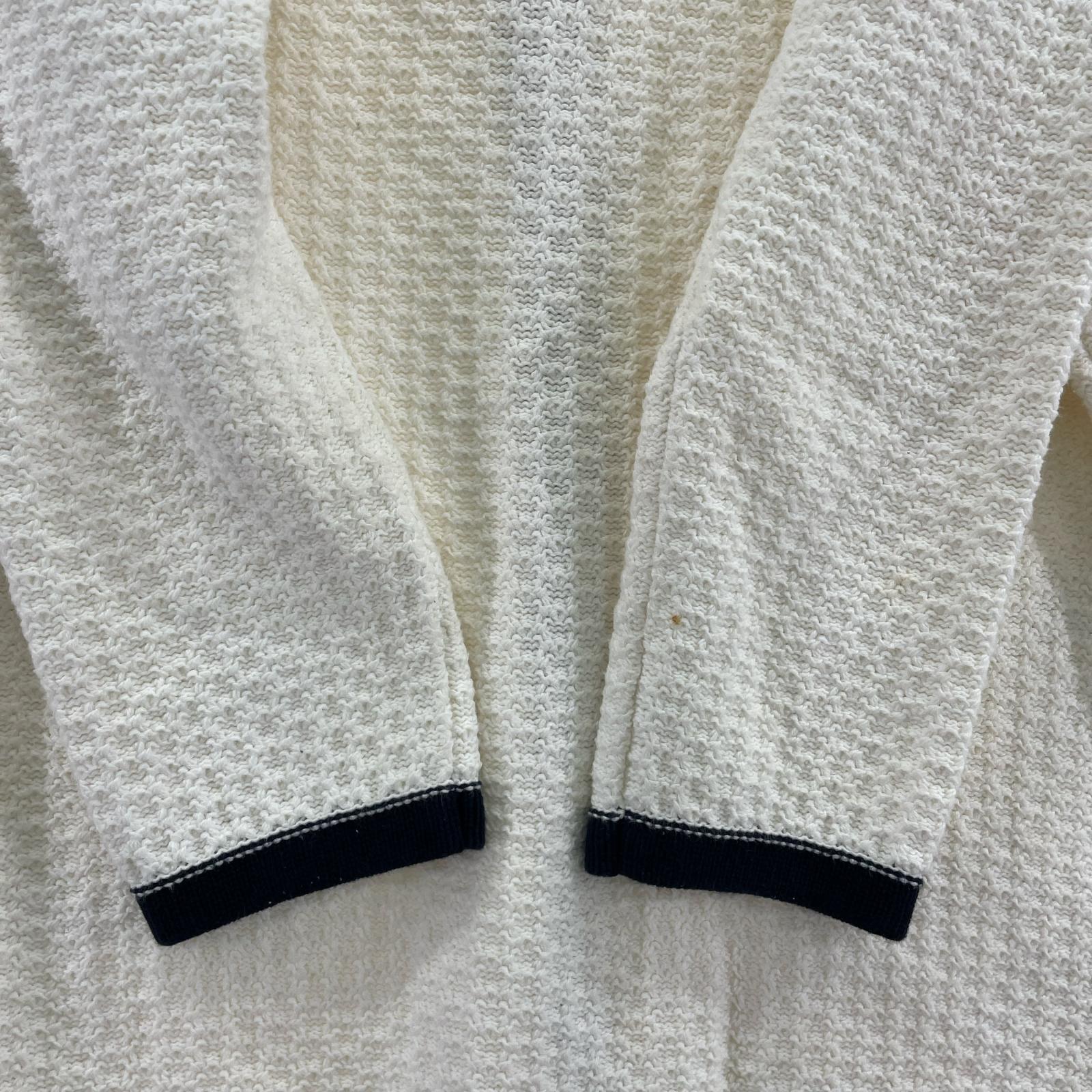 ジャケット 配色ニットジャケット 2WHT ホワイト