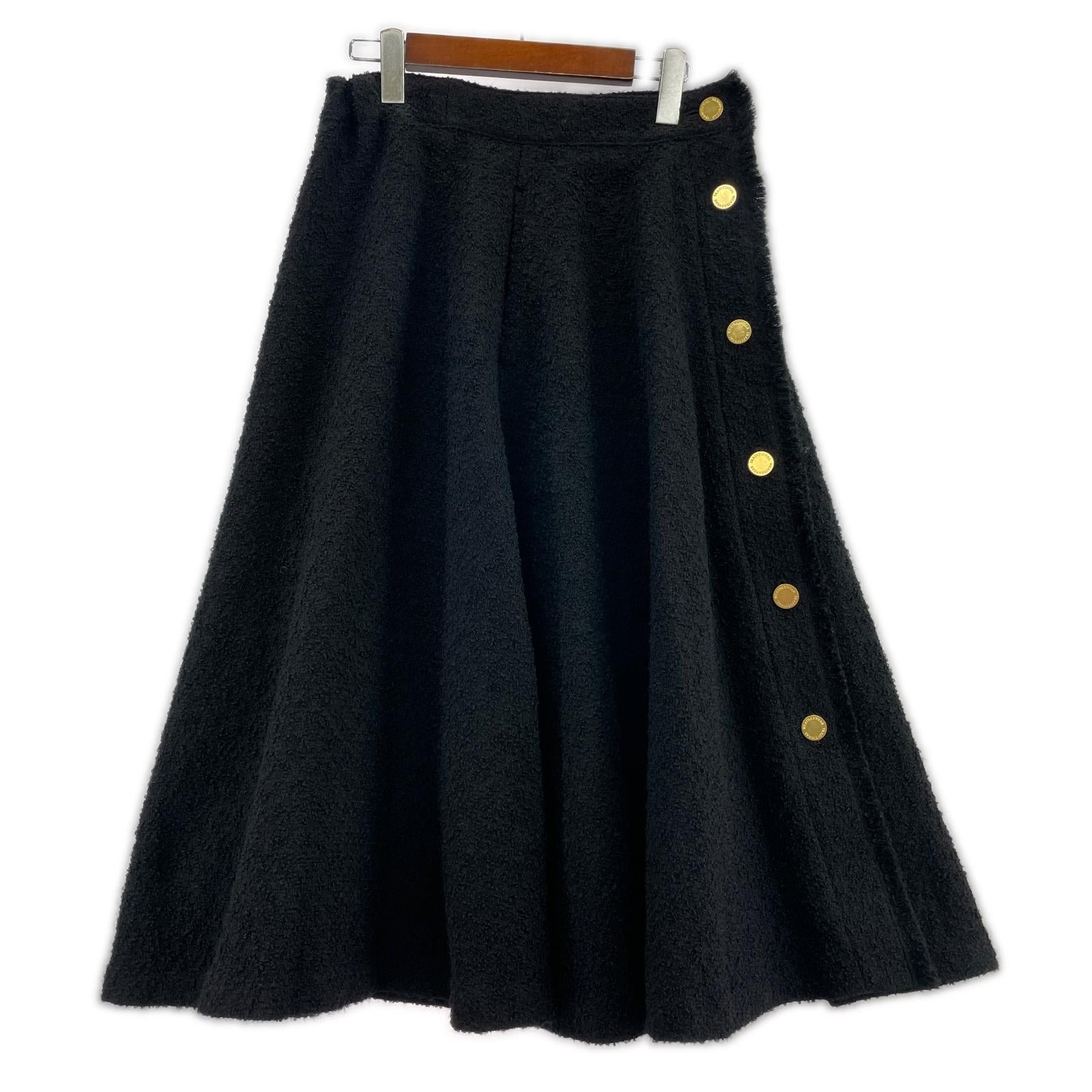 ロングスカート HALF WAIST SHIRRING SKIRT S BLK S ブラック