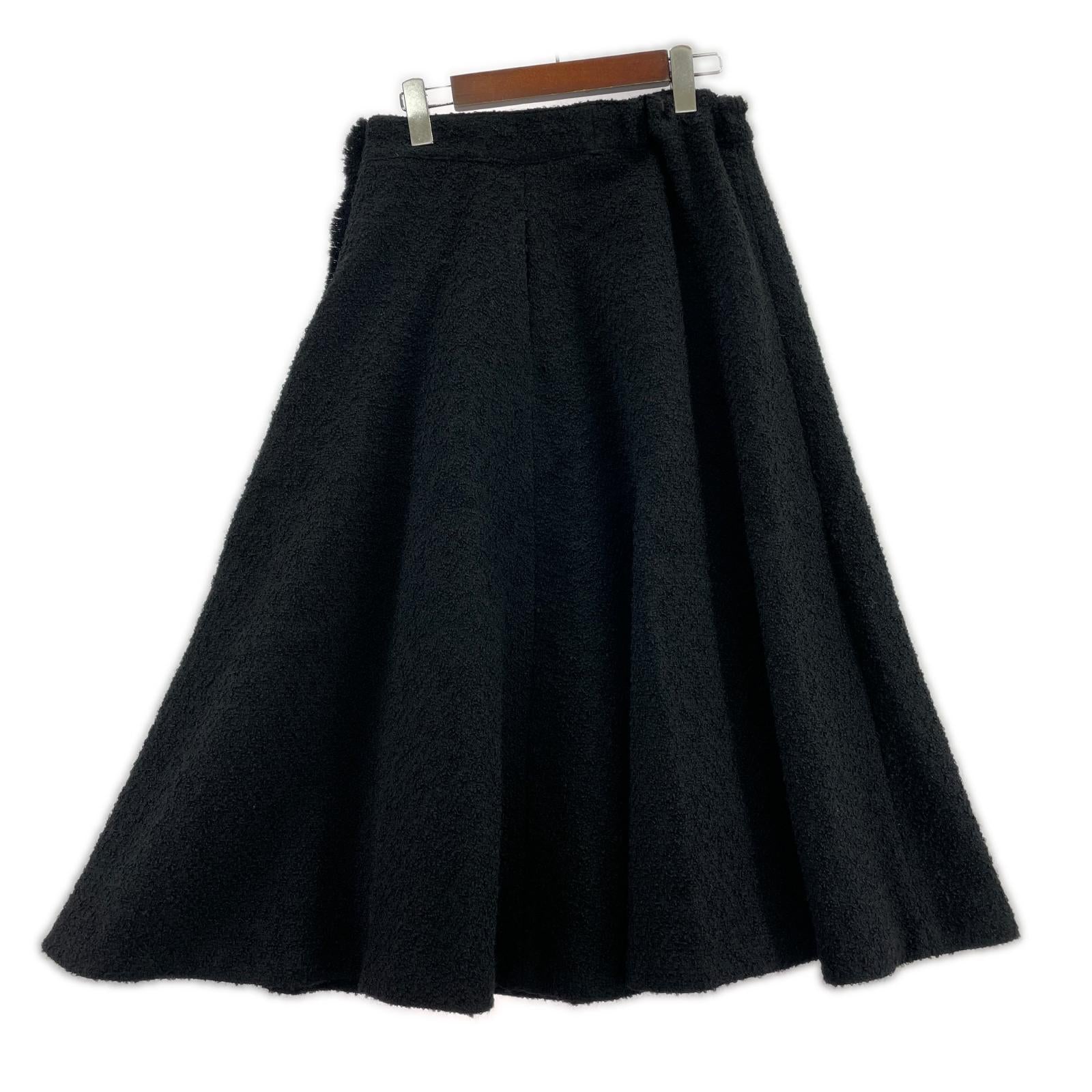 ロングスカート HALF WAIST SHIRRING SKIRT S BLK S ブラック