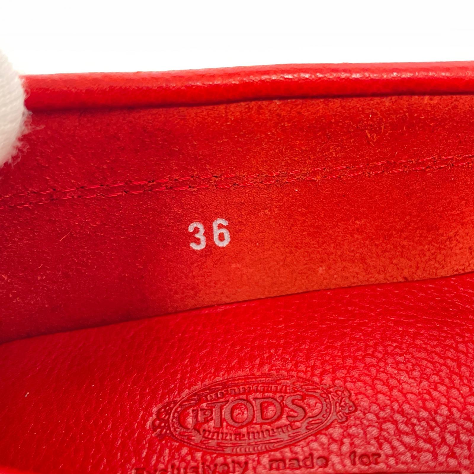 シューズ TODS FERRARI ドライビングシューズ 36 レッド