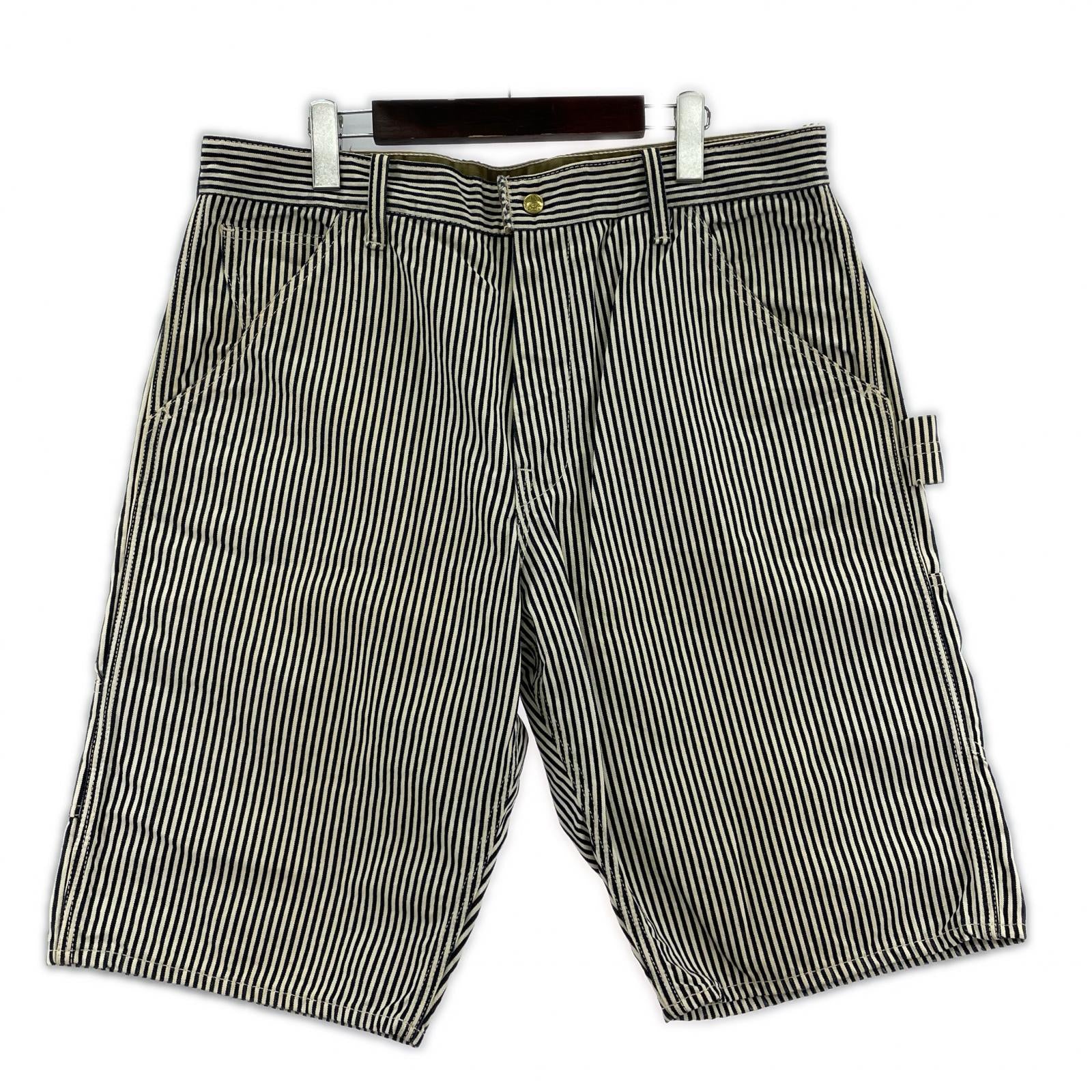 ショートパンツ LOT746 ヒッコリー インディゴ 白 (36)