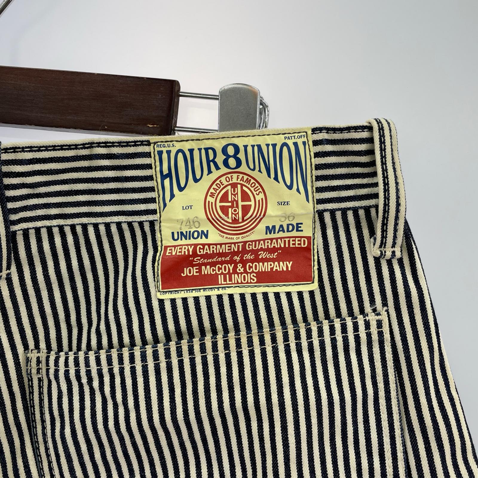 ショートパンツ LOT746 ヒッコリー インディゴ 白 (36)