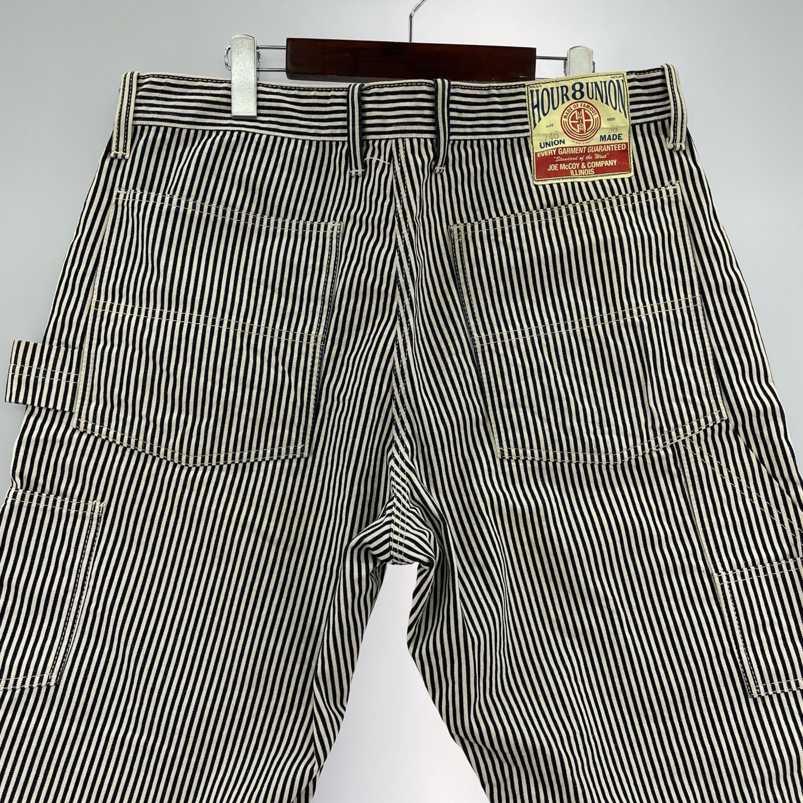 ショートパンツ LOT746 ヒッコリー インディゴ 白 (36)