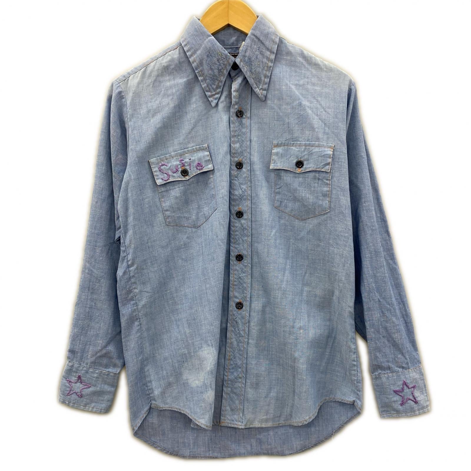 長袖シャツ TOWN CRAFT シャンブレシャツ ブルー