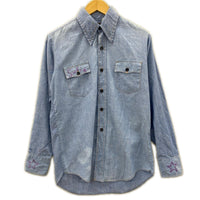 長袖シャツ TOWN CRAFT シャンブレシャツ ブルー
