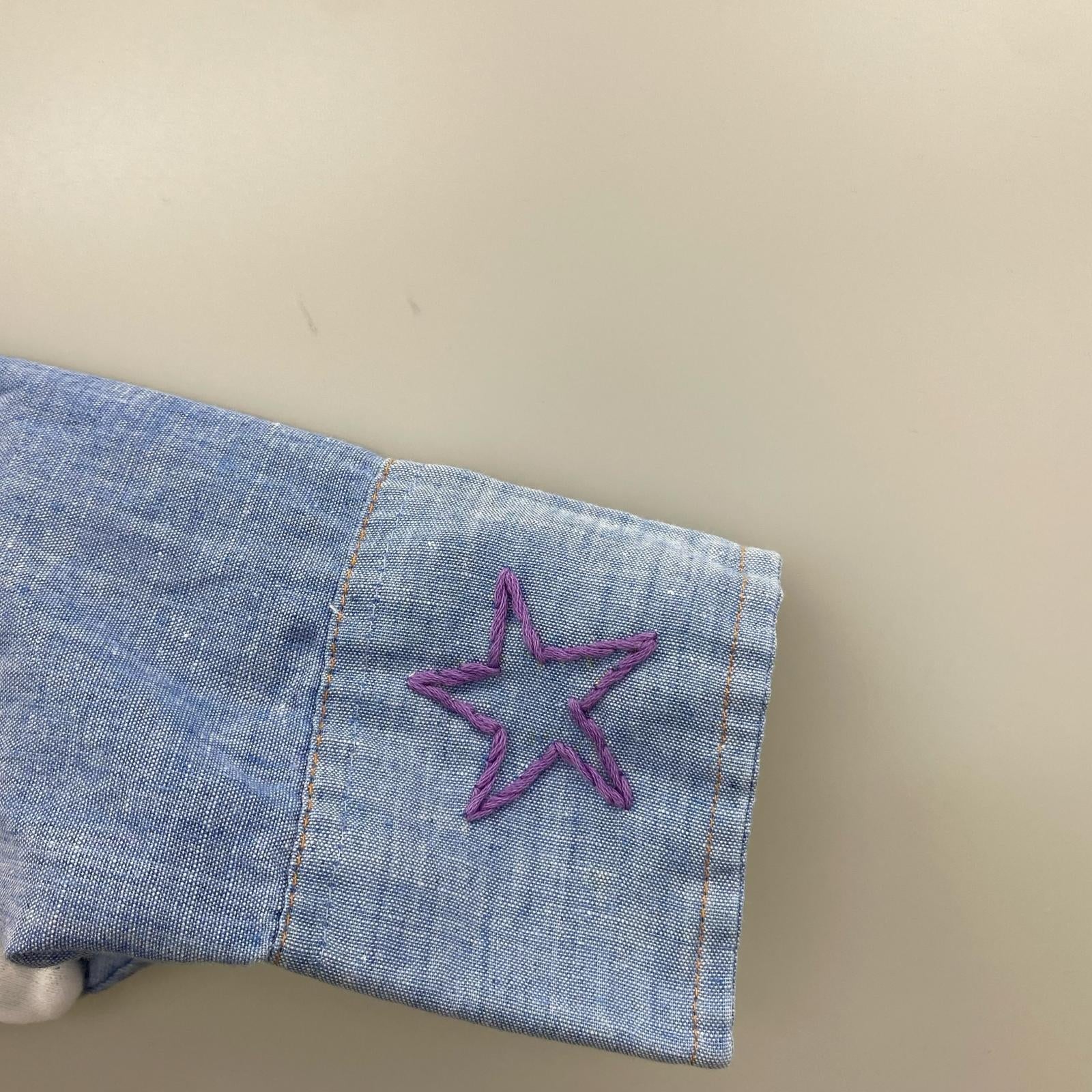 長袖シャツ TOWN CRAFT シャンブレシャツ ブルー