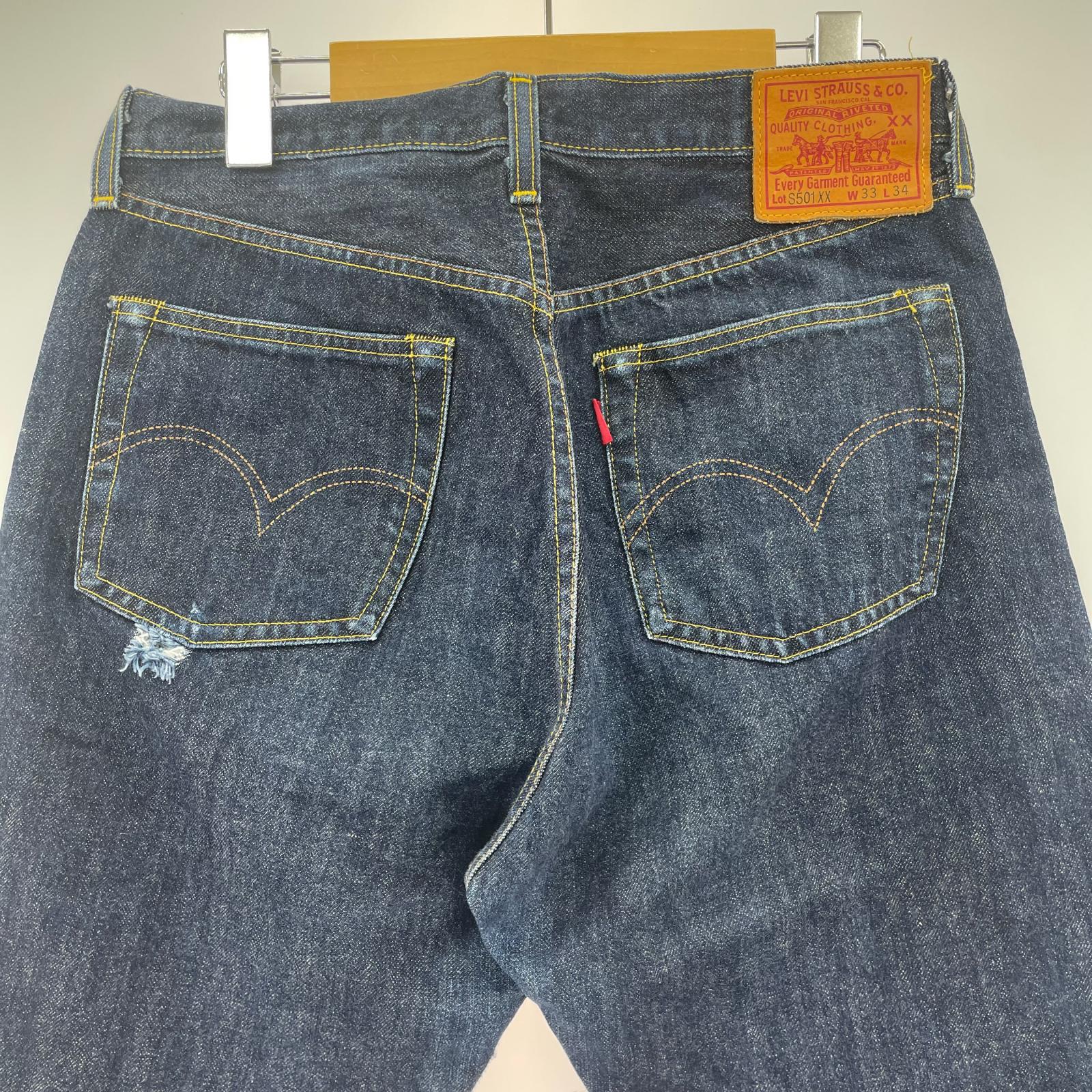 デニムパンツ S501XX 大戦復刻 W33 33 ネイビー