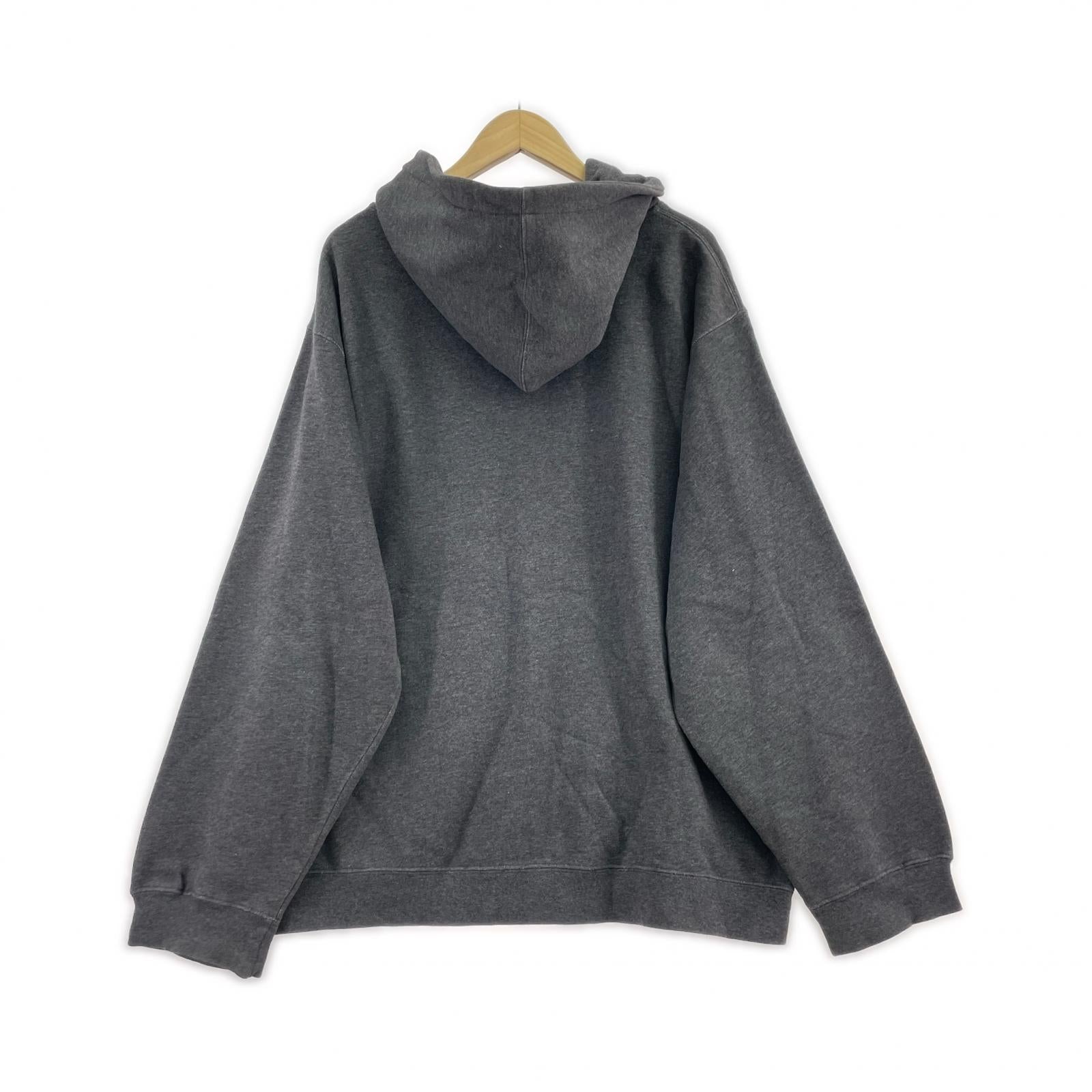 パーカー STUSSY 00s 刺繍ロゴ スウェットプルオーバーパーカー (XL) グレー