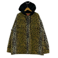 ジャケット Fleece Zip Up Hooded Shirt BrownLeopard