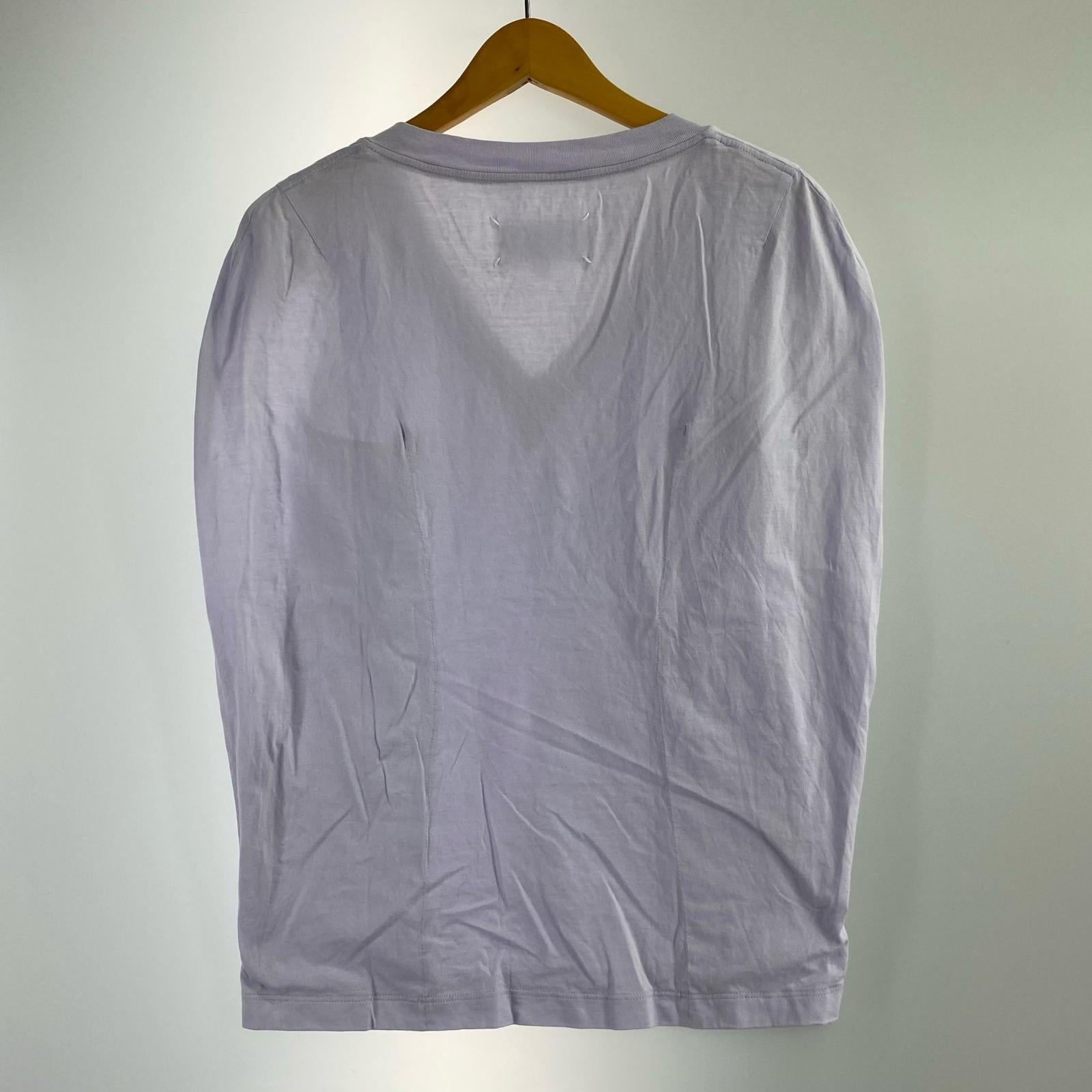 タンクトップ 14SS 変形 Vネック ノースリーブ S パープル M パープル