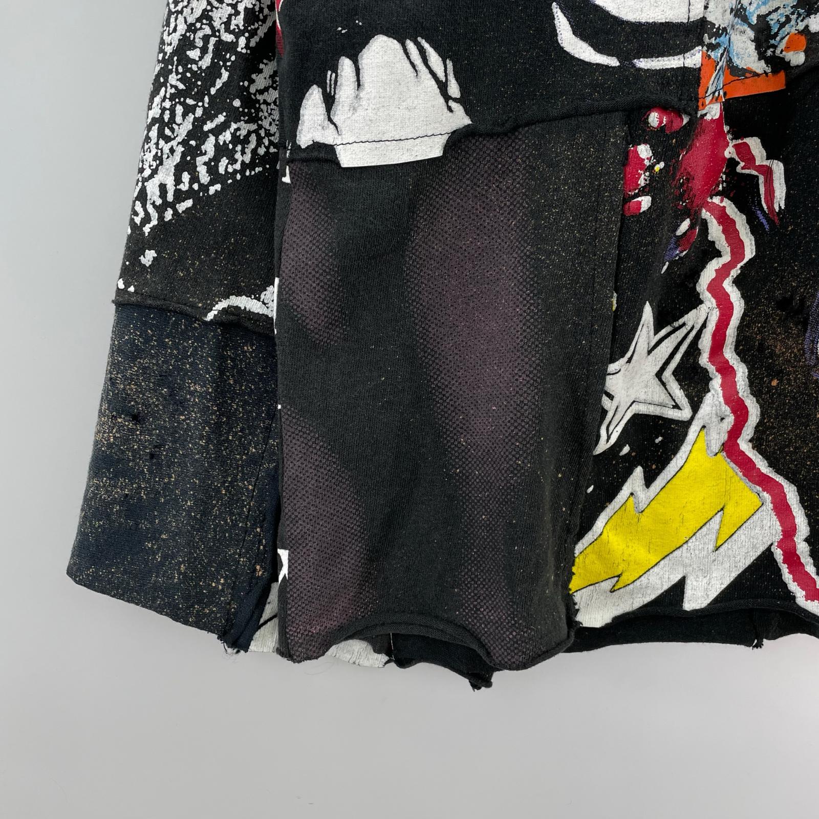 長袖Tシャツ ZAC VARGAS 解体再構築 リメイク パッチワークカットソー マルチカラー