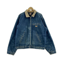 デニムジャケット 90s デトロイトジャケット ロゴワッペン L ネイビー